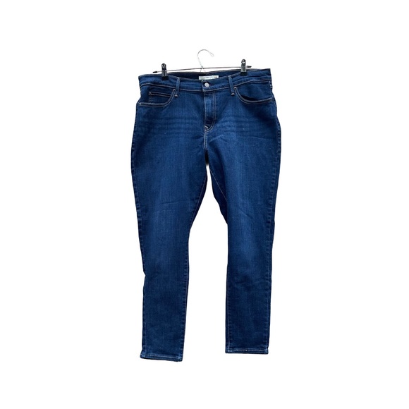 Levi's Denim - Levis 711 Skinny Jeans Women Plus Size 16W Dark Wash Blue Stretch Denim Whiskers